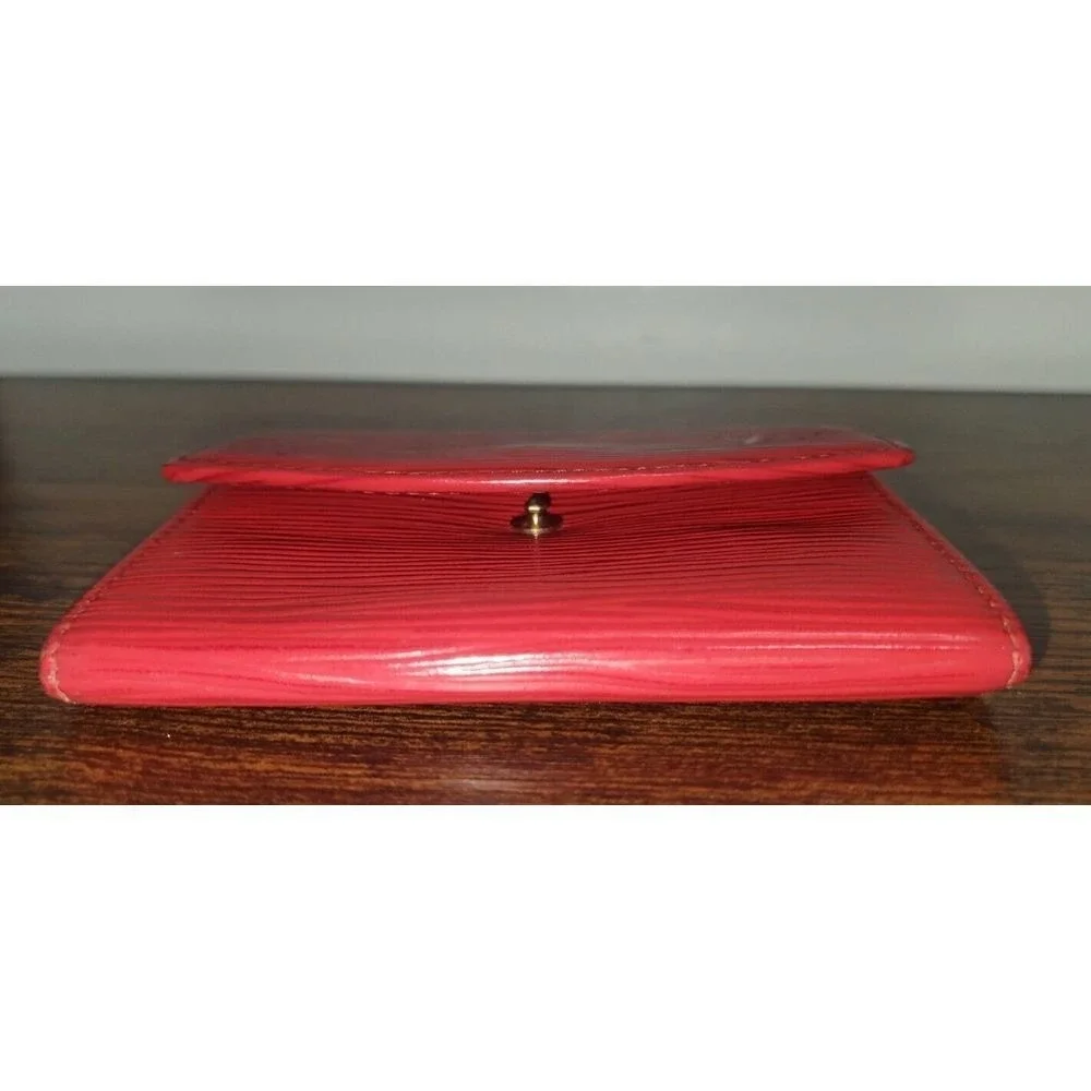 Louis Vuitton Epi Leather Card Holder Castilian‎ Red Vintage Wallet Spain M63587